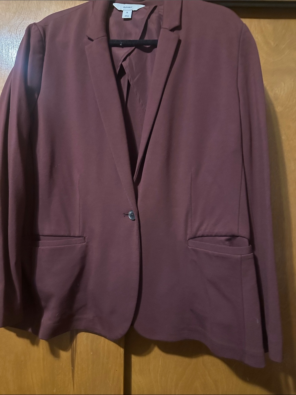 Old Navy Women's Burgundy Single-Button Blazer